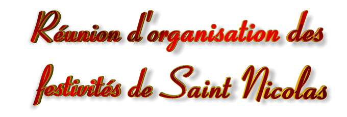 Réunion d'organisation des festivités de Saint Nicolas